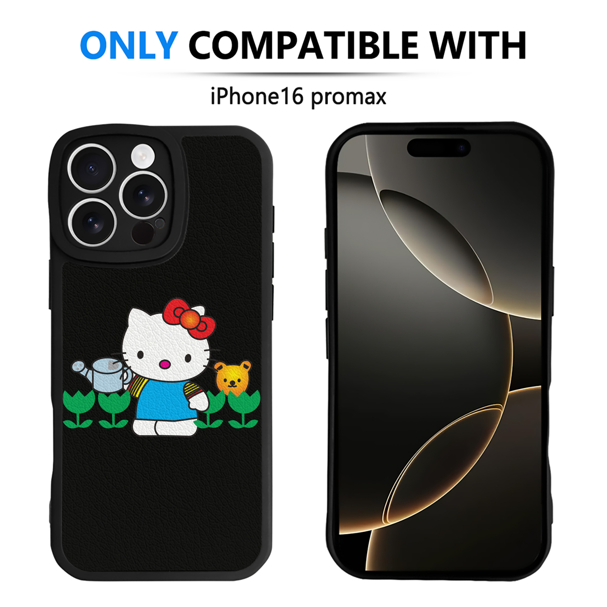 （画像用） Hello Kitty ハローキティ 【iPhone 16シリーズ対応】シリコンスマホケース（レザー調） 材質：シリコン